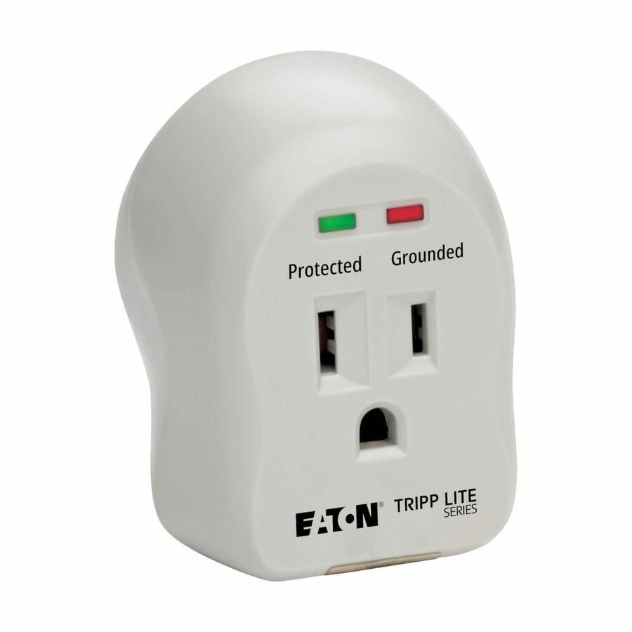 Eaton Tripp Lite Series 1-Outlet Personal Surge Protector, Direct Plug-In, 600 Joules, 2 Diagnostic LEDs