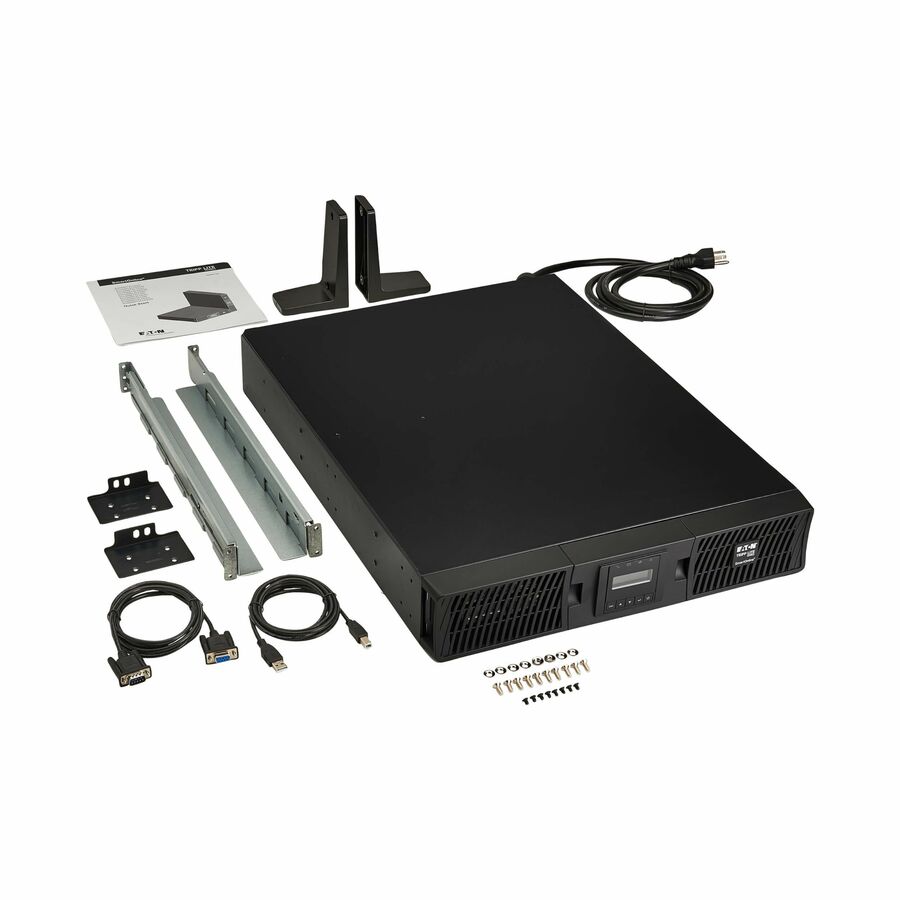 Eaton Tripp Lite Series SmartOnline 2000VA 1800W 120V Double-Conversion UPS - 7 Outlets, Extended Run, Network Card Included, LCD, USB, DB9, 2U Rack/Tower