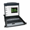 Tripp Lite by Eaton NetDirector 8-Port 1U Rack-Mount Console KVM Switch with 19-in. LCD + 8 PS2/USB Combo Cables