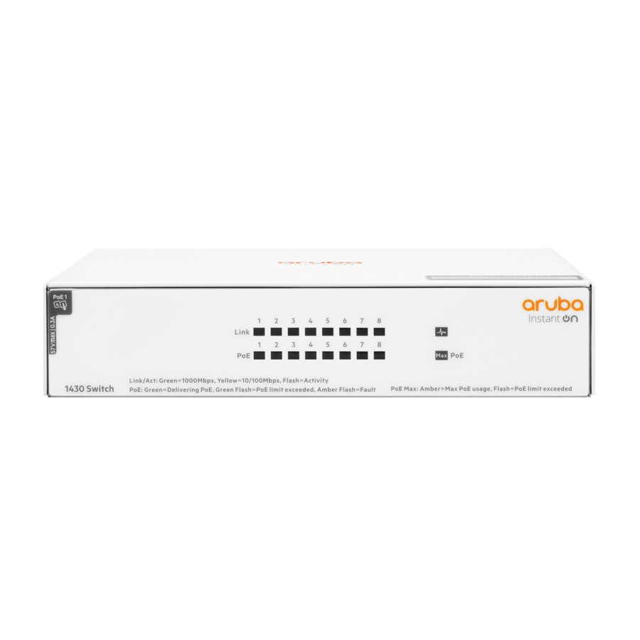 HPE Instant On 1430 8G Class4 PoE 64W Switch