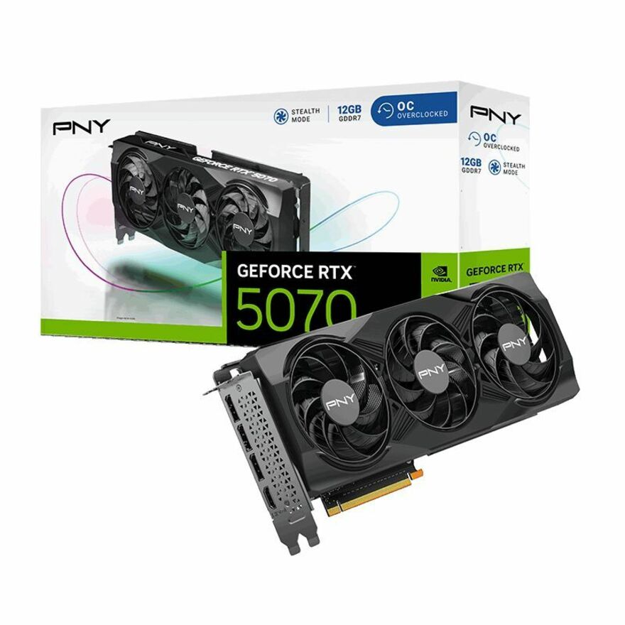 PNY NVIDIA GeForce RTX 5070 Graphic Card - 12 GB GDDR7 - Full-height