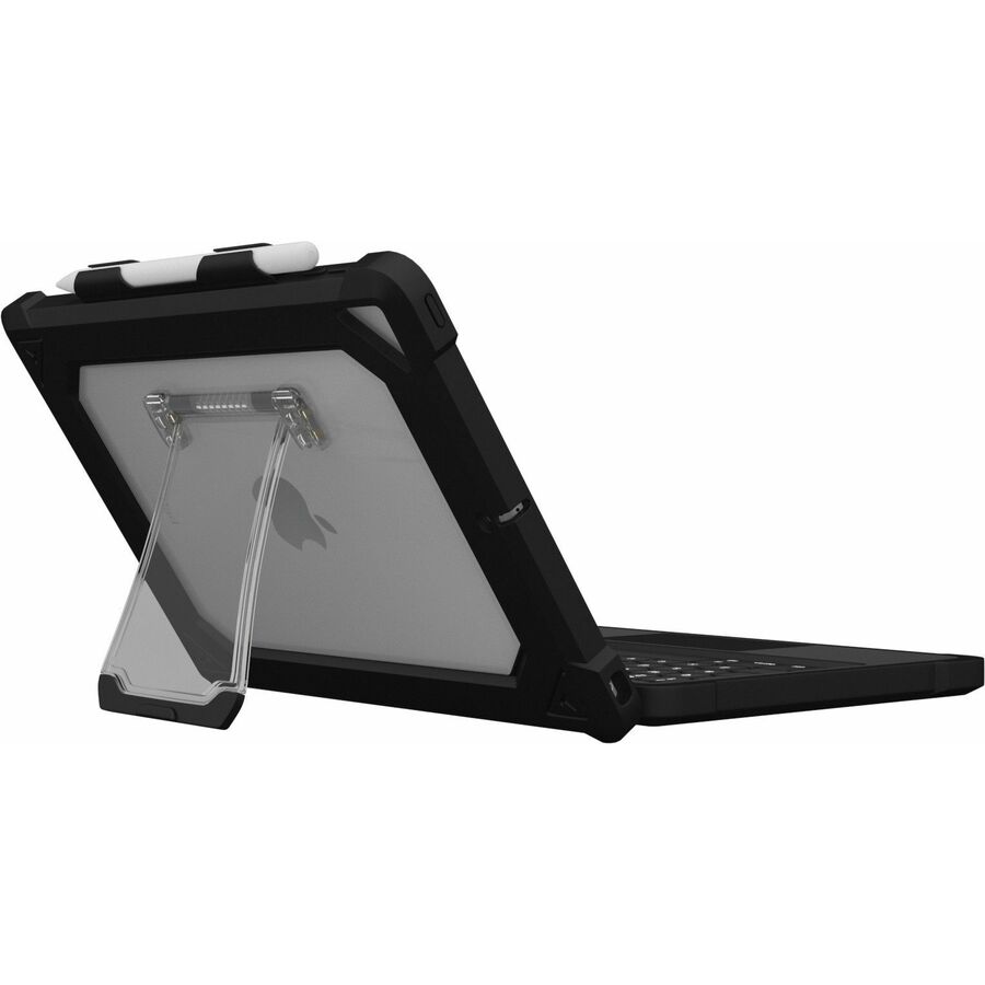MAXCases Extreme KeyCase-T2 w/Smart Connector & Trackpad for iPad 9/8/7 w/ FlexStand Kickstand (Non-Detachable) (Black)