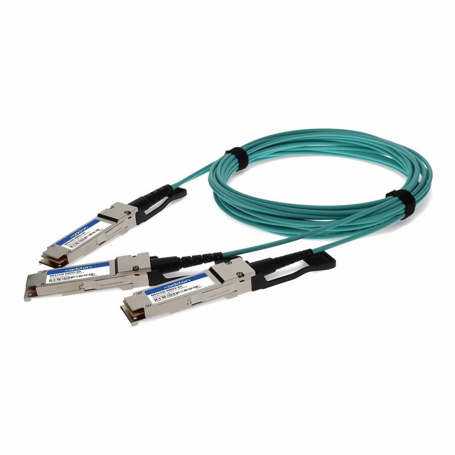AddOn Mellanox® MFS1S50-H005V Compatible TAA 200G-AOC QSFP56 to 2xQSFP56 Infiniband HDR Active Optical Cable (850nm, MMF, 5m, LSZH)