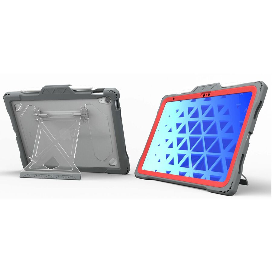 MAXCases Shield Extreme-X2 for iPad 10 10.9" (2022) (Red Bezel-Gray Case)