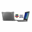 MAXCases Extreme Shell-F2 Slide Chromebook Case for HP Fortis ProBook X360 G11 and G10 11" (Gray/Clear)