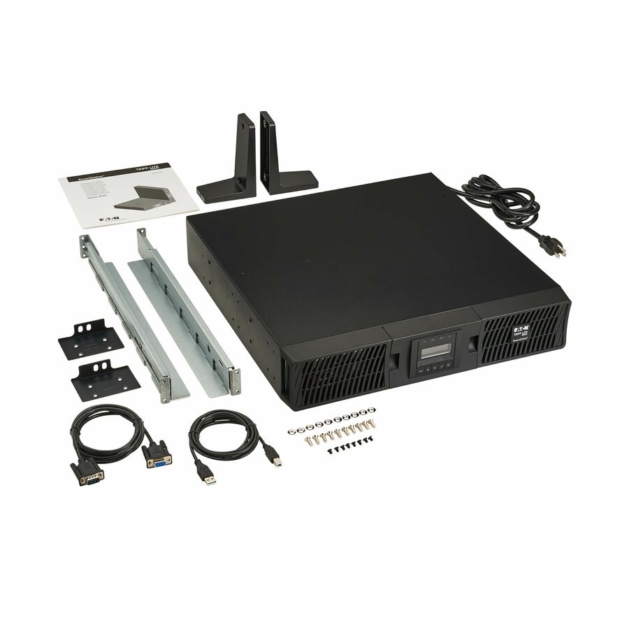 Eaton Tripp Lite Series SmartOnline 1500VA 1350W 120V Double-Conversion UPS - 8 Outlets, Extended Run, Network Card Included, LCD, USB, DB9, 2U Rack/Tower