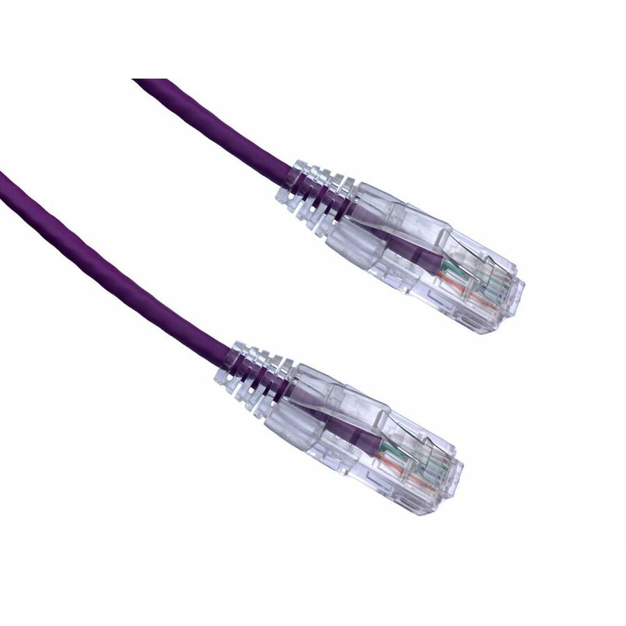 Axiom 15FT CAT6A BENDnFLEX Ultra-Thin Snagless Patch Cable (Purple) - TAA Compliant