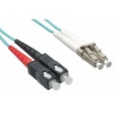 Axiom LC/SC 10G Multimode Duplex OM3 50/125 Fiber Optic Cable 15m - TAA Compliant