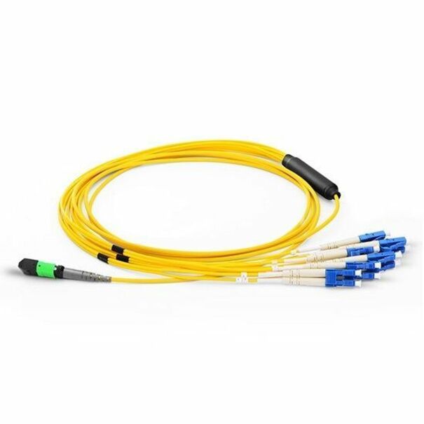 Axiom MPO Female to 4 LC Singlemode 9/125 Fiber Breakout Cable 2m - TAA Compliant
