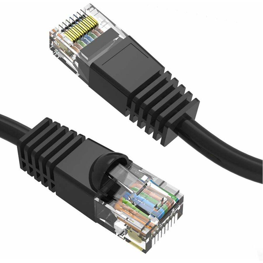 Axiom 8FT CAT5E 350mhz Patch Cable Molded Boot (Black) - TAA Compliant