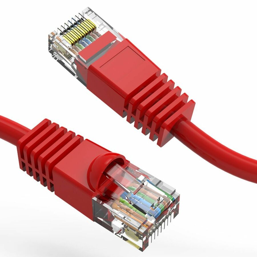Axiom 12FT CAT5E 350mhz Patch Cable Molded Boot (Red) - TAA Compliant