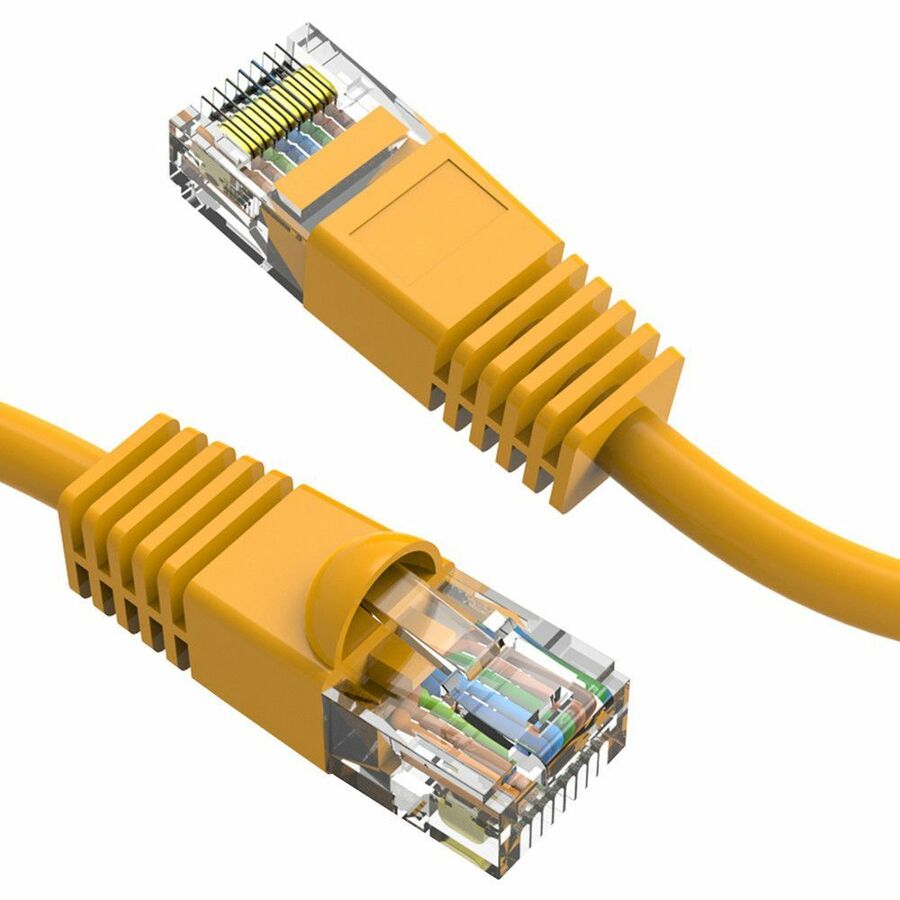 Axiom 12FT CAT5E 350mhz Patch Cable Molded Boot (Yellow) - TAA Compliant