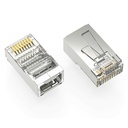 Axiom RJ45 Cat.5e Shielded Plug, Solid/Stranded Wire, 50 Micron, 100-Pack