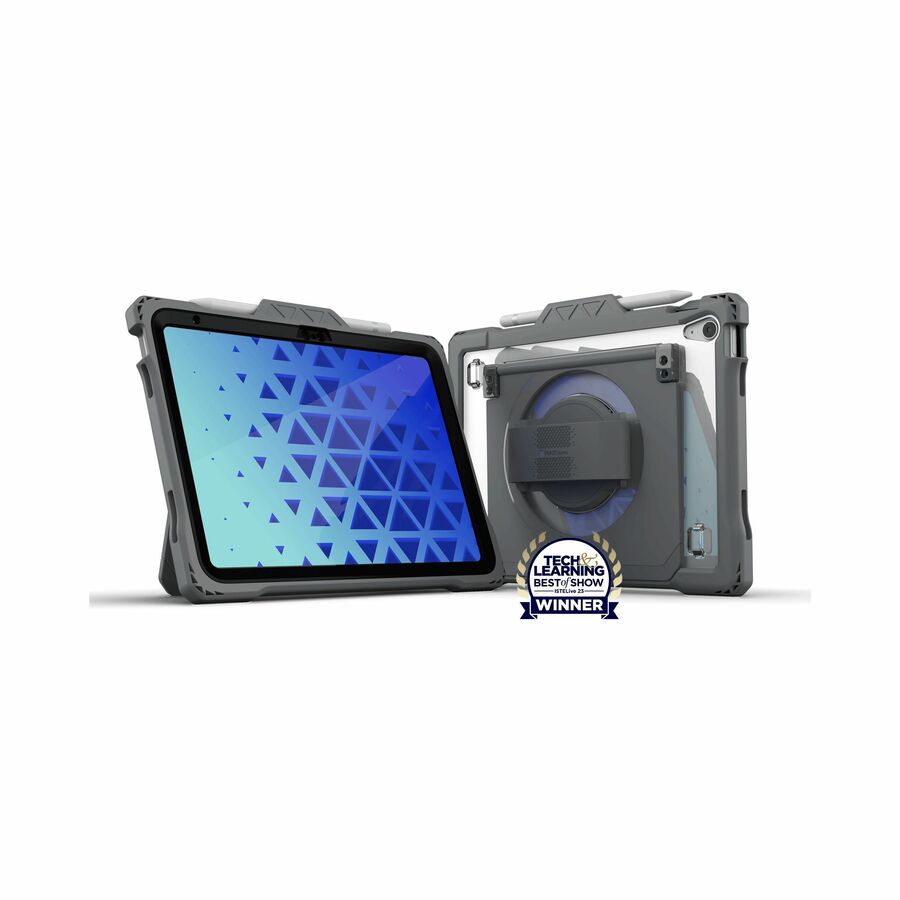 MAXCases Shield Extreme-X2-H with Hand Strap for iPad 10/11 10.9" (2022) (Black Bezel-Gray Chromebook Case)