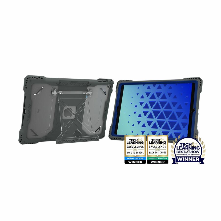 MAXCases Shield Extreme-X2 for iPad 9 10.2" (Fits iPad 7/8/9) (Blue Bezel-Gray Case)