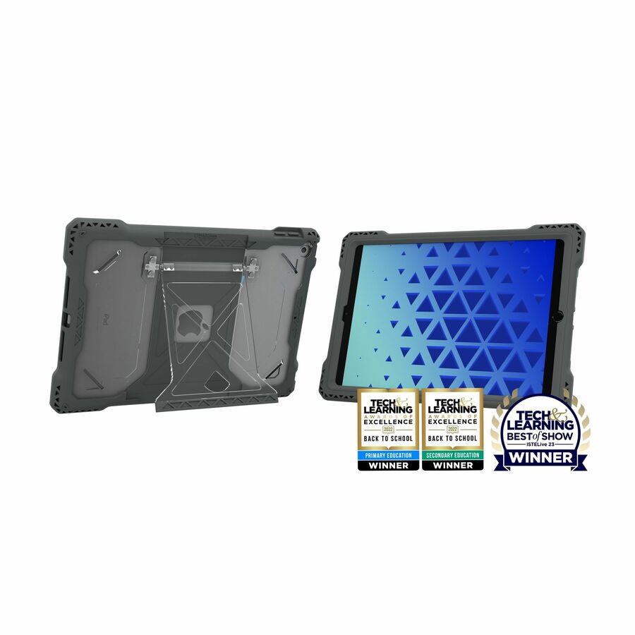 MAXCases Shield Extreme-X2 for iPad 9 10.2" (Fits iPad 7/8/9) (Black Bezel-Gray Chromebook Case)