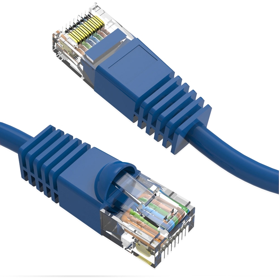 Axiom 18-INCH CAT6 UTP 550mhz Patch Cable Snagless Molded Boot (Blue)