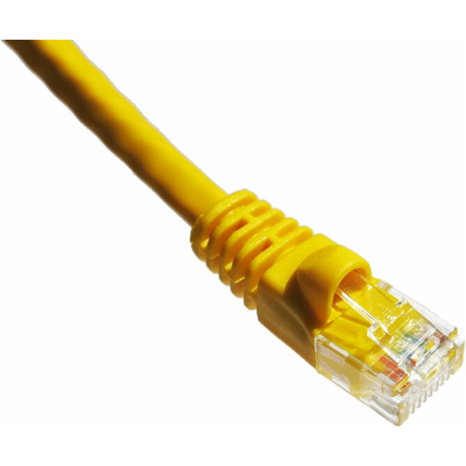 Axiom 15FT CAT6A 650mhz Patch Cable Molded Boot (Yellow) - TAA Compliant