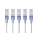 Monoprice 5-Pack, SlimRun Cat6A Ethernet Network Patch Cable, 3ft White
