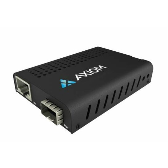 Axiom TAA Mini 1Gbs RJ45 to SFP Fiber Media Converter - Open SFP Port