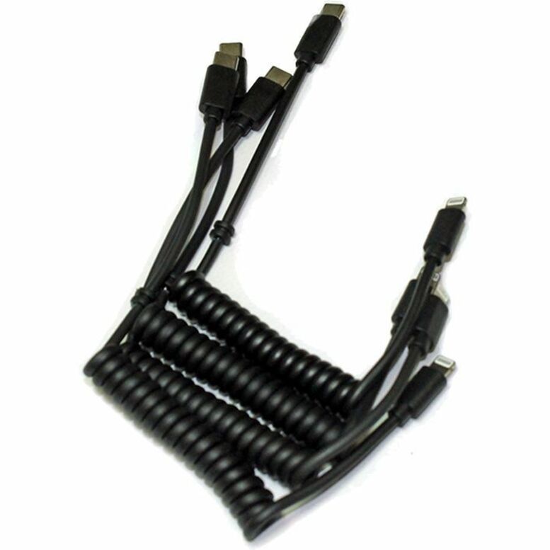 JAR Systems Coiled USB-C Emulator Charging Cables for Apple Lightning Devices