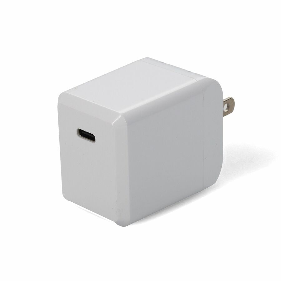 AddOn Wall Charger to 1X USB-C 3.1 5V at 3A, 9V at 2A, or 12V at 1.5A 18W total, White