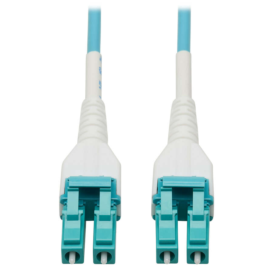 Tripp Lite by Eaton 100G Duplex Multimode 50/125 OM4 Armored Fiber Optic Cable (LC/LC Duplex M/M) LSZH Aqua 100 m (328 ft.)