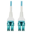 Tripp Lite by Eaton 100G Duplex Multimode 50/125 OM4 Armored Fiber Optic Cable (LC/LC Duplex M/M) LSZH Aqua 100 m (328 ft.)