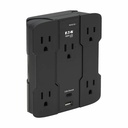 Eaton Tripp Lite Series Safe-IT 5-Outlet Surge Protector, USB-A/USB-C Ports, 5-15P Direct Plug-In, 1050 Joules, Antimicrobial Protection, Black