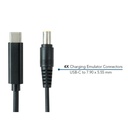 JAR Systems Emulator Charging Cables for Lenovo Devices 4-Pack of USB-C PD to 7.90 x 5.55 mm Connectors