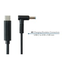 JAR Systems Emulator Charging Cables for HP Devices 4-Pack of USB-C PD to 4.50 x 3.00 mm Connectors