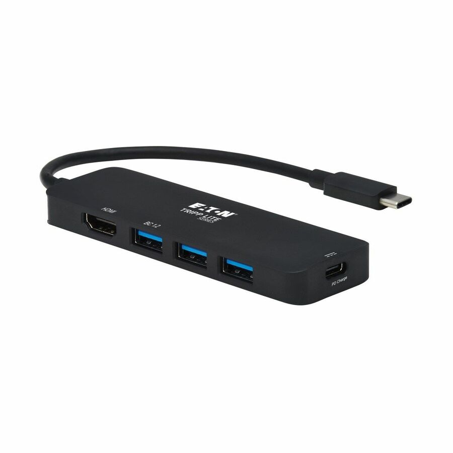 Tripp Lite by Eaton USB-C Multiport Adapter - 4K 60 Hz HDMI USB 3.x (5Gbps) Hub Ports 100W PD Charging HDR HDCP 2.2