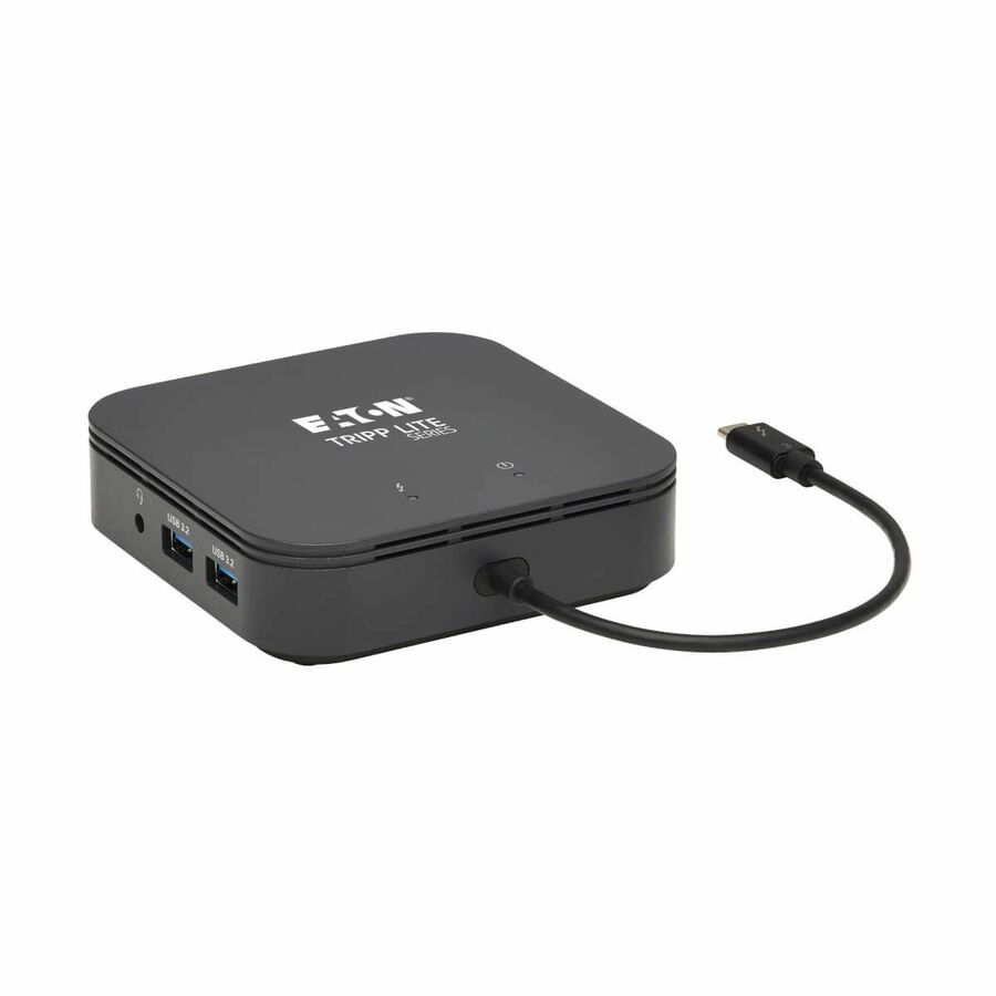 Tripp Lite by Eaton Thunderbolt 3 Dual Monitor Docking Station - 8K/30Hz DisplayPort 4K/60Hz HDMI USB 3.2 Gen 2 GbE 60W PD Charging - Black