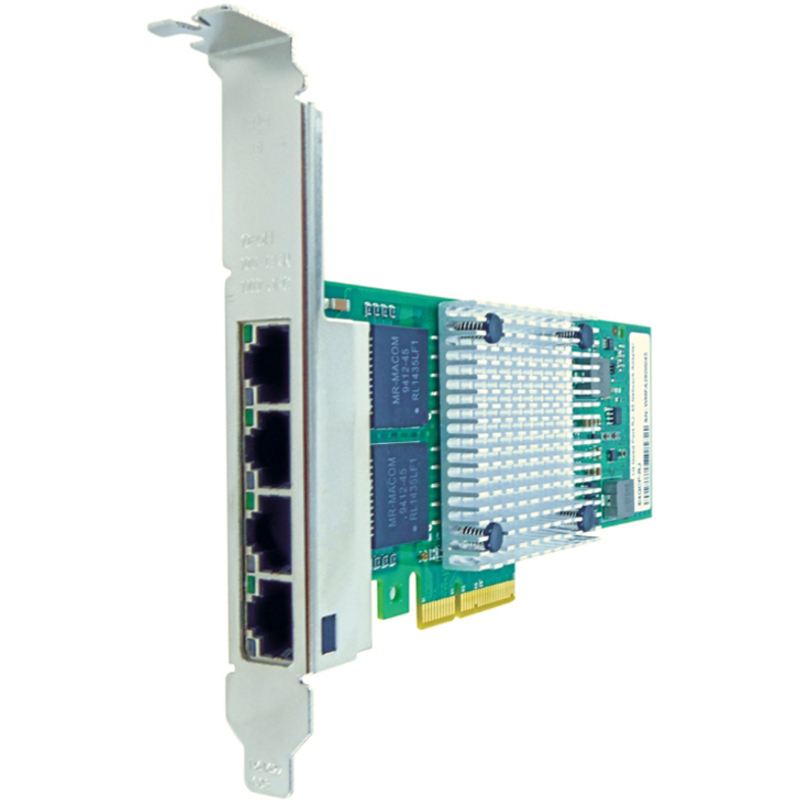 Axiom 10/100/1000Mbs Quad Port RJ45 PCIe x4 NIC Card for Intel - I350T4, I350-T4