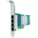 Axiom 10/100/1000Mbs Quad Port RJ45 PCIe x4 NIC Card for Intel - I350T4, I350-T4