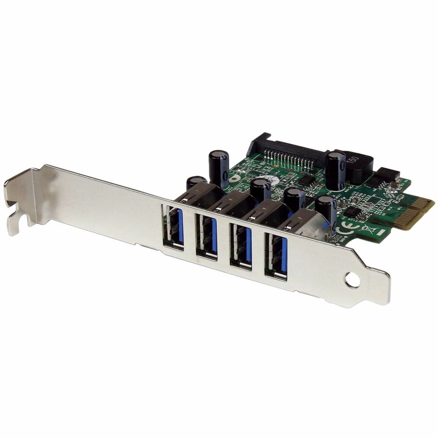 StarTech 4 Port PCI Express PCIe SuperSpeed USB 3.0 Controller Card Adapter with UASP, 5Gbps, SATA Power, TAA