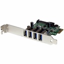 StarTech 4 Port PCI Express PCIe SuperSpeed USB 3.0 Controller Card Adapter with UASP, 5Gbps, SATA Power, TAA