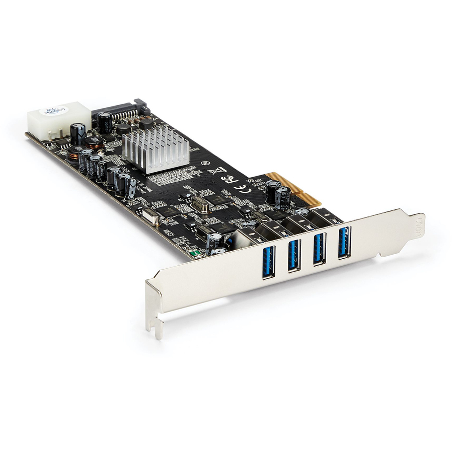 StarTech 4 Port PCI Express (PCIe) SuperSpeed USB 3.0 Card Adapter w/ 4 Dedicated 5Gbps Channels - UASP - SATA/LP4 Power