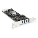 StarTech 4 Port PCI Express (PCIe) SuperSpeed USB 3.0 Card Adapter w/ 4 Dedicated 5Gbps Channels - UASP - SATA/LP4 Power