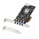 StarTech 4 Port PCI Express (PCIe) SuperSpeed USB 3.0 Card Adapter w/ 4 Dedicated 5Gbps Channels - UASP - SATA/LP4 Power