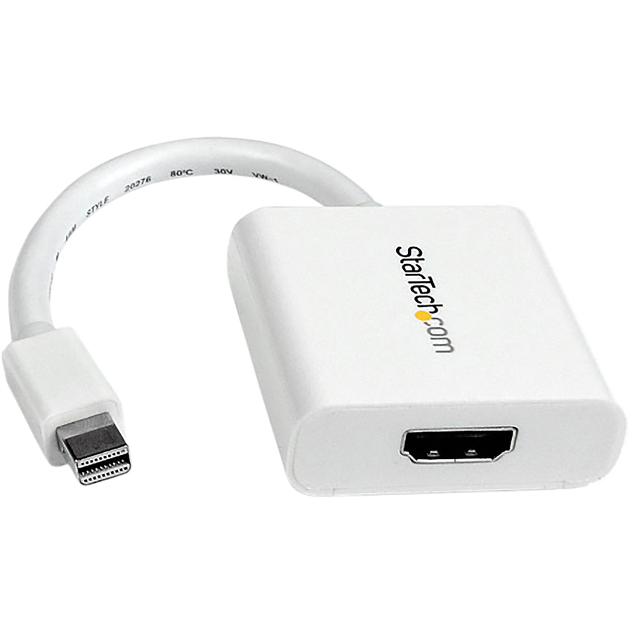 StarTech Mini DisplayPort to HDMI Adapter, Mini DP to HDMI Video Converter for Monitor/Display, 1080p, Passive mDP 1.2 to HDMI Adapter