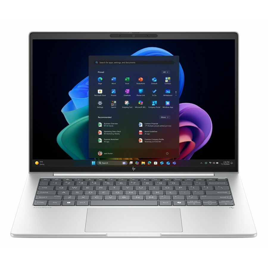 HP EliteBook 8 G1i 16" Touchscreen Notebook - WUXGA - 60 Hz - Intel Core Ultra 7 258V - 32 GB - 1 TB SSD - English Keyboard - Glacier Silver Aluminum