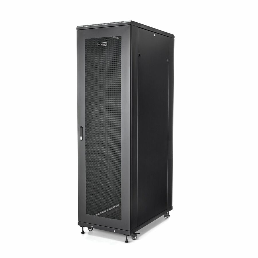StarTech.com 4-Post 42U Server Rack Cabinet, 19" Data Rack Cabinet for Computer / IT Equipment mount, Rack Server Cabinet with Casters