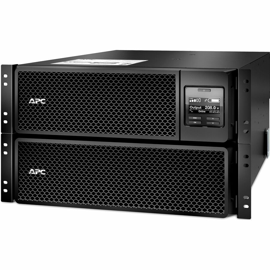 APC Smart-UPS On-Line, 8kVA/8kW, Rackmount 6U, 208V, 4x L6-20R+2x L6-30R NEMA outlets, Network Card+SmartSlot, Extended runtime, W/ rail kit