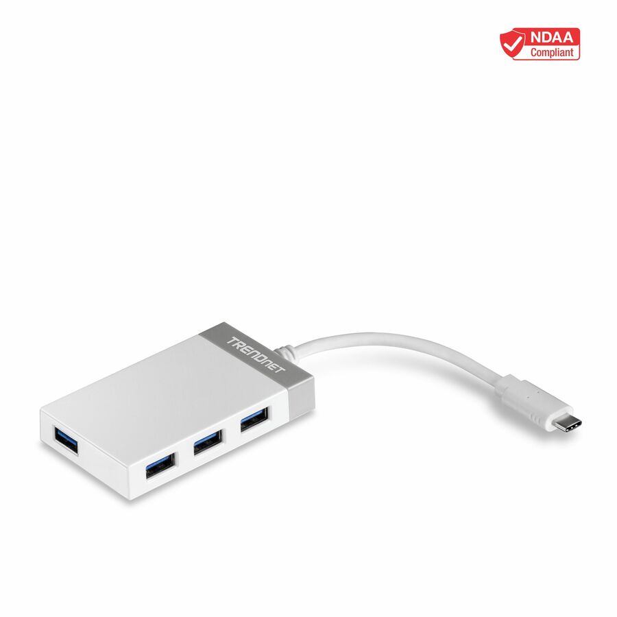 TRENDnet 4-Port USB 3.0 Compact Mini Hub with Built in USB 3.0 Cable, Plug & Play, Compatible with: Linux, Windows, Mac, Nintendo Switch, Backwards Compatible with USB 2.0, TU3-H4E