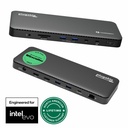 Plugable Thunderbolt 4 Dock, 100W Charging (96W Certified), Dual HDMI Docking Station for Windows and Mac