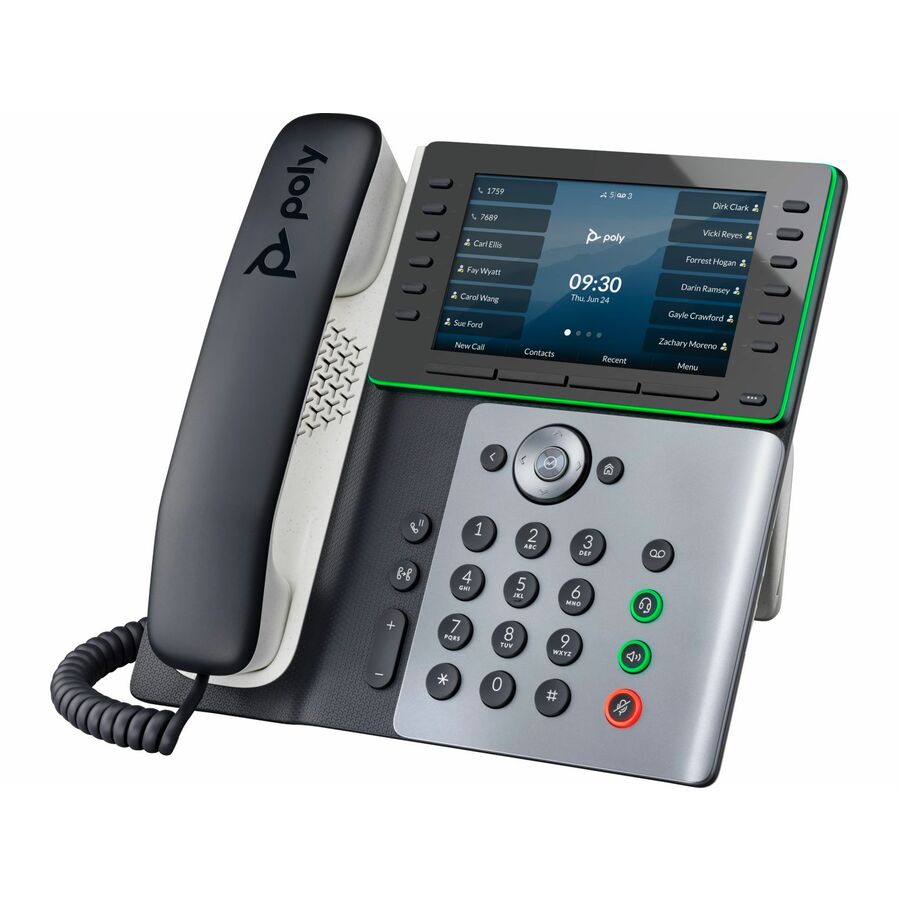 Poly Edge E550 IP Phone - Corded - Corded - NFC, Wi-Fi, Bluetooth - Desktop