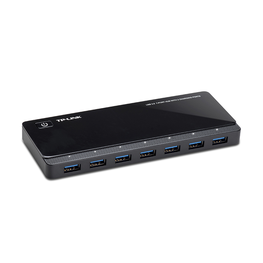 TP-Link UH720 - Powered USB Hub 3.0 with 7 USB 3.0 Data Ports and 2 Smart Charging USB Ports
