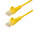 StarTech 3ft Yellow Slim CAT6 Ethernet Cable, Slim Snagless RJ45, UTP, LSZH, 28AWG Bare Copper, Slim Network Patch Cord