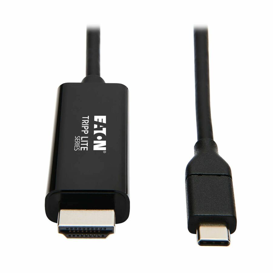 Eaton Tripp Lite Series USB-C to HDMI Adapter Cable (M/M), 4K 60 Hz, 4:4:4, Thunderbolt 3 Compatible, Black, 3 ft. (0.9 m)